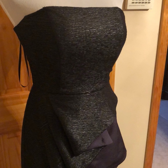 BCBG Generation black metallic strapless dress. - Picture 6 of 7